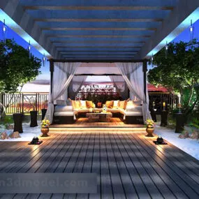 Villa Home Living Room Interior 3d model