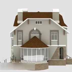 Chinese Villa Building 3d model
