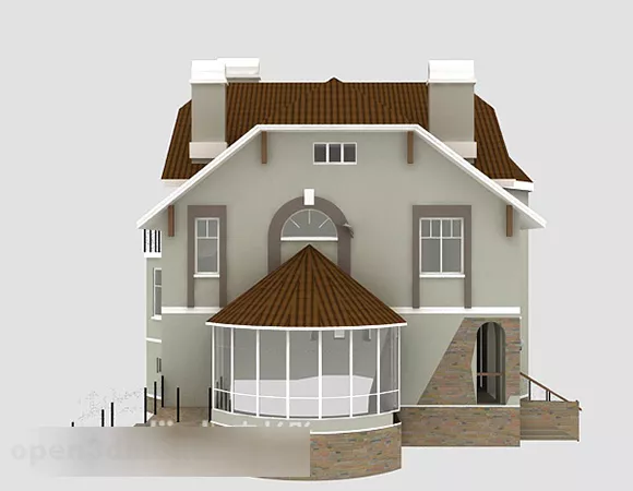 Chinese Villa Building 3d model Chinese Villa Building 3d model