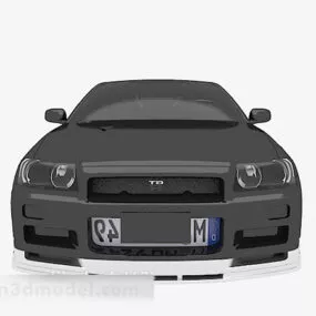 Black Sedan Car 3d model