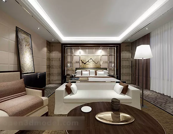 Chinese Style Bedroom Interior V2 3d model Chinese Style Bedroom Interior V2 3d model