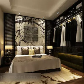 Bedroom Wardrobe Design Interior 3d model