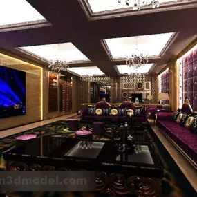 Video Room Interior V1 3d model