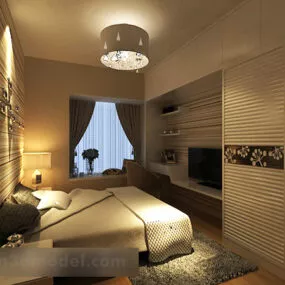 Modern Bedroom Interior V5 3d model