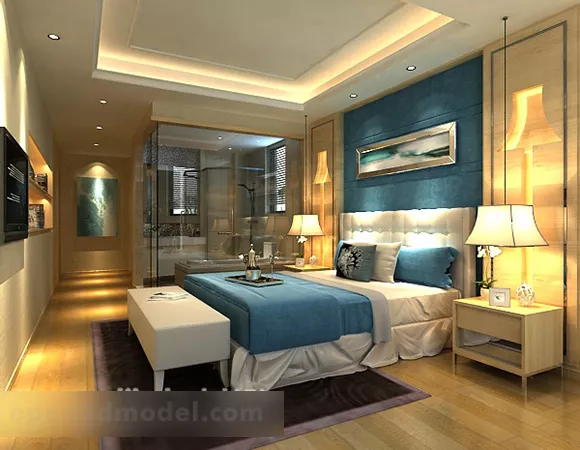 Modern Bedroom Interior V6 3d model Modern Bedroom Interior V6 3d model