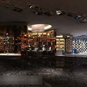 Modern Restaurant Interior V2 3d model