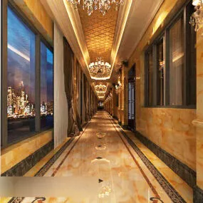 Hotel Corridor Interior V7 3d model