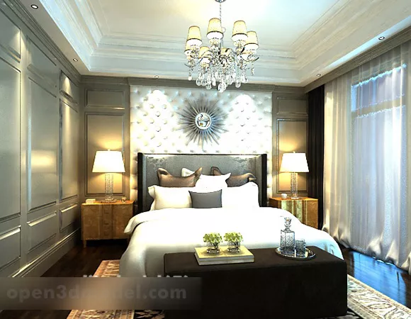 Bedroom Furniture Set Interior 3d model Bedroom Furniture Set Interior 3d model