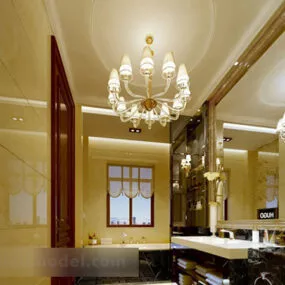 Bathroom Chandeliers Interior V1 3d model