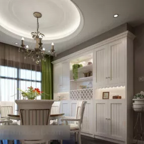Rural Style Restaurant Interior V1 3d model