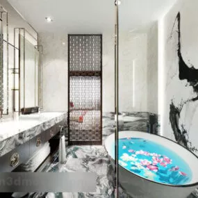 Bathroom Bathtub Interior V1 3d model