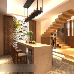 Home Small Bar Interior 3d model