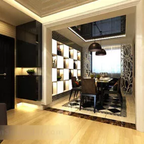 Restaurant Wine Cabinet Interior V1 3d model