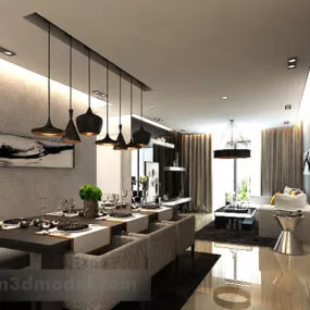Restaurant Lighting Interior V1 3d model