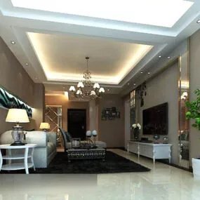 Living Room Interior V14 3d model