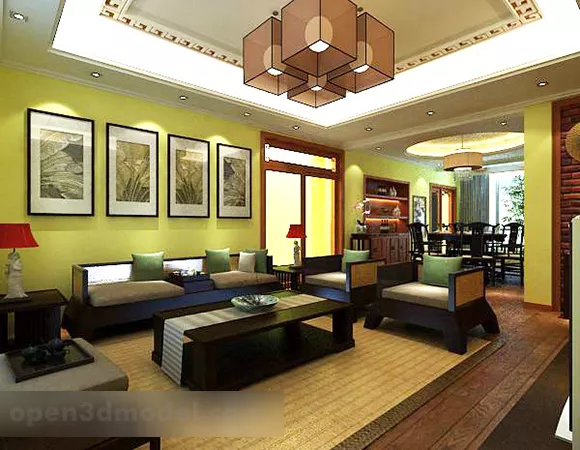 Chinese Ancient Vertical Painting 3d model