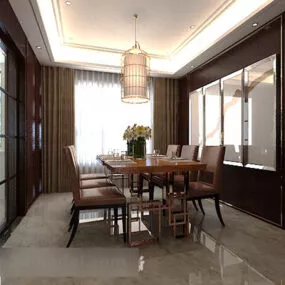Chinese Restaurant Interior V3 3d model