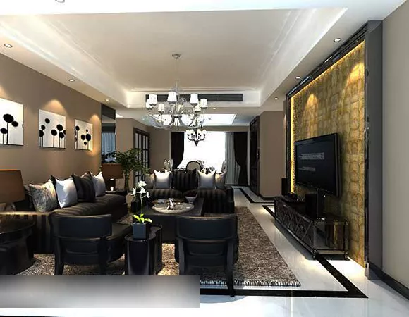 Modern Chinese Style Living Room Interior V3 3d model Modern Chinese Style Living Room Interior V3 3d model