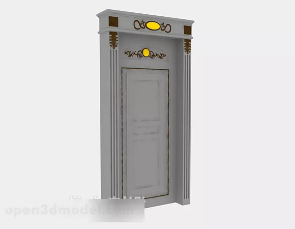 European Wooden Door V3 3d model European Wooden Door V3 3d model
