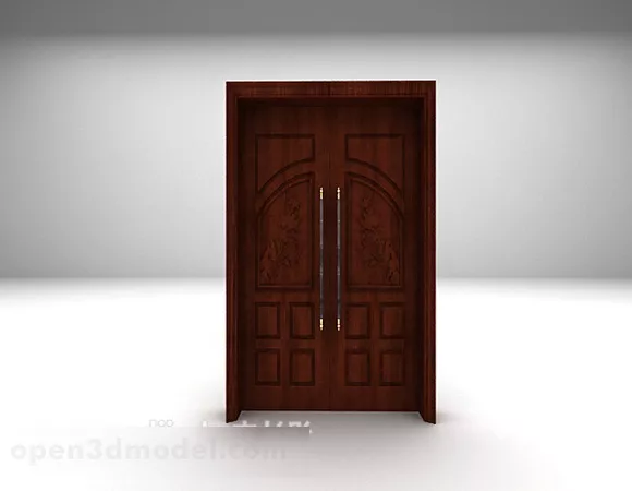 European Wooden Door V4 3d model European Wooden Door V4 3d model