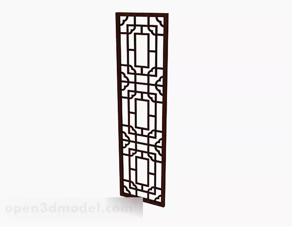 Chinese Style Wooden Door V2 3d model Chinese Style Wooden Door V2 3d model