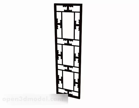 Chinese Style Wooden Door V3 3d model Chinese Style Wooden Door V3 3d model