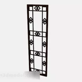 Brown Wooden Door V1 3d model
