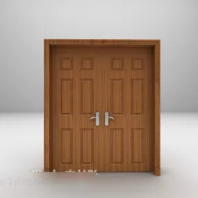 Gray Wooden Door V1 3d model