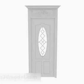 Gray Wooden Door V4 3d model