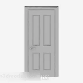 Gray Wooden Door V6 3d model