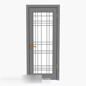 Gray Home Wooden Door V1 3d model