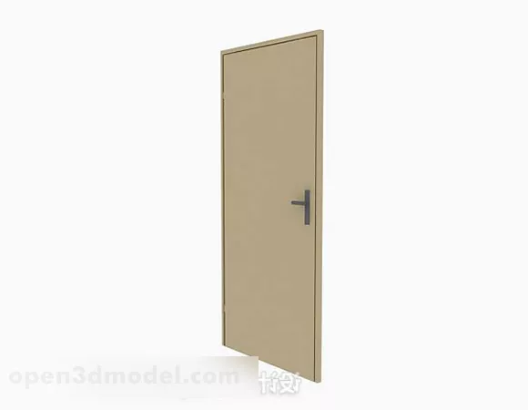 Simple Home Wooden Door V1 3d model Simple Home Wooden Door V1 3d model