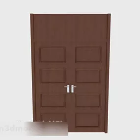 Simple Wooden Door V3 3d model