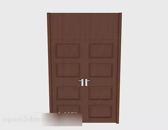 Simple Wooden Door V3 3d model Simple Wooden Door V3 3d model