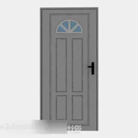 Gray Wooden Door V13 3d model