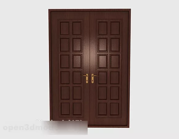 Conference Room Solid Wood Door V1 3d model Conference Room Solid Wood Door V1 3d model