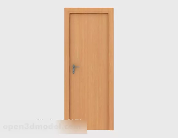 Solid Wood Simple Room Door V1 3d model Solid Wood Simple Room Door V1 3d model