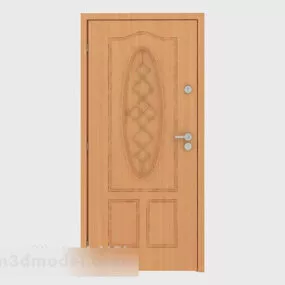 Yellow Simple Solid Wood Door 3d model