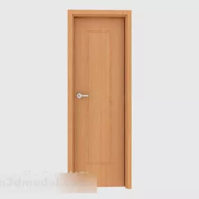 Simple Solid Wood Door V2 3d model