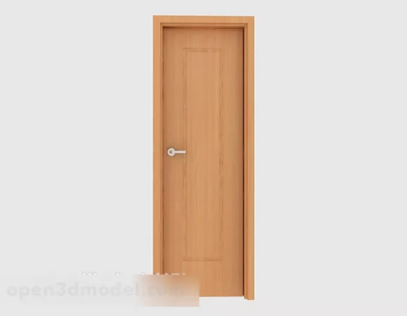 Simple Solid Wood Door V2 3d model Simple Solid Wood Door V2 3d model