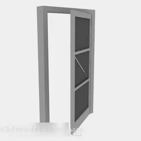 Gray Wooden Door V17 3d model