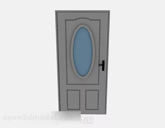 Gray Wooden Door V18 3d model Gray Wooden Door V18 3d model