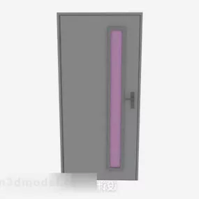 Gray Wooden Door V19 3d model