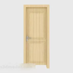Simple Solid Wood Door V3 3d model