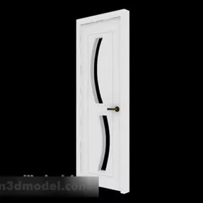 White Wooden Door V3 3d model
