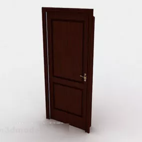 Dark Wood Door V2 3d model
