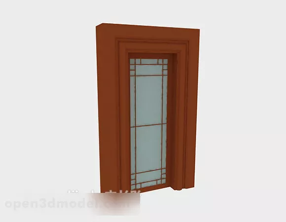 Solid Wood Door V2 3d model Solid Wood Door V2 3d model