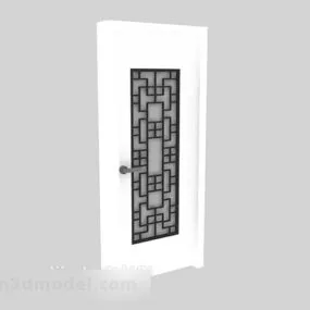White Wooden Door V7 3d model