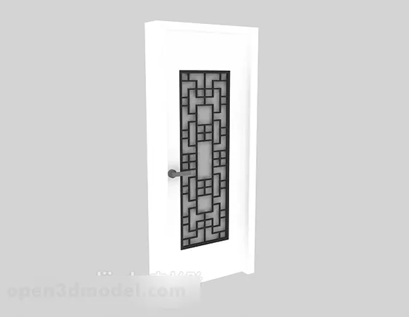 White Wooden Door V7 3d model White Wooden Door V7 3d model