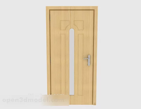 Home Simple Solid Wood Door V1 3d model Home Simple Solid Wood Door V1 3d model